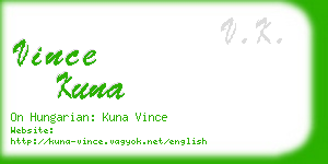 vince kuna business card